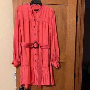 Banana Republic Coral Long Sleeve Dress